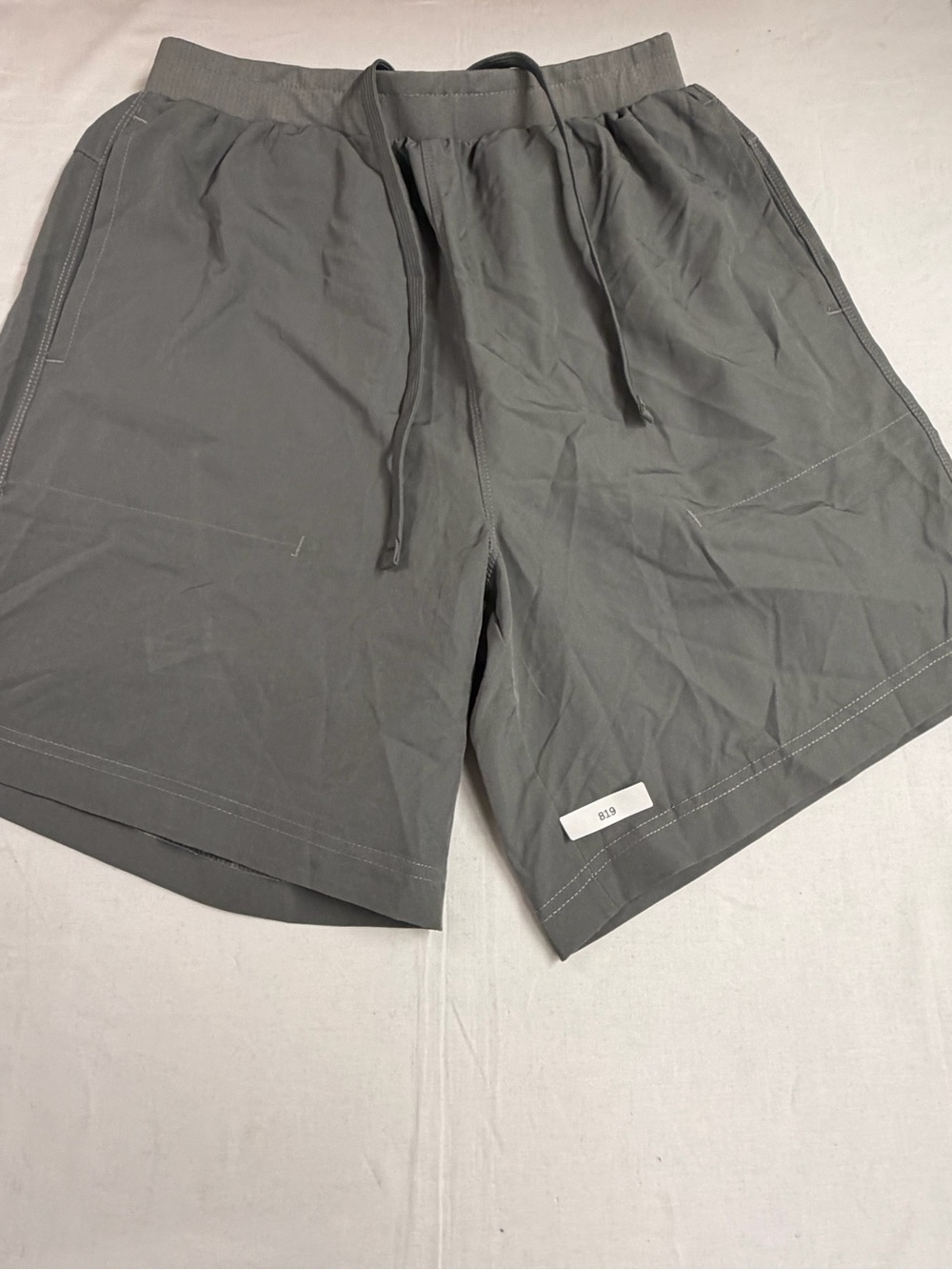 Men's Gray Drawstring Performance Shorts